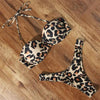 Animal Print Leopard Bikini Push Up Swimsuit Women Bikini Set Bathing Suit Bandeau Beach Wear Swimwear Women Casual Leopard Printed Triangle High Waist Two Piece Bikini Sets by Stevvex