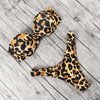 Animal Print Leopard Bikini Push Up Swimsuit Women Bikini Set Bathing Suit Bandeau Beach Wear Swimwear Women Casual Leopard Printed Triangle High Waist Two Piece Bikini Sets by Stevvex