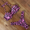 Animal Print Leopard Bikini Push Up Swimsuit Women Bikini Set Bathing Suit Bandeau Beach Wear Swimwear Women Casual Leopard Printed Triangle High Waist Two Piece Bikini Sets by Stevvex