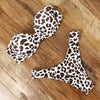 Animal Print Leopard Bikini Push Up Swimsuit Women Bikini Set Bathing Suit Bandeau Beach Wear Swimwear Women Casual Leopard Printed Triangle High Waist Two Piece Bikini Sets by Stevvex