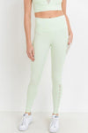 Highwaist Hybrid Mesh & Lattice Straps Full Pocket Leggings