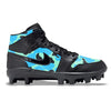 "Aqua Camo" Jordan 1 Retro Cleats by Stadium Custom Kicks