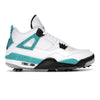 "Aqua Cement" Jordan 4 Retro Golf Shoes by Stadium Custom Kicks
