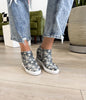 Ari Sneaker Wedge in Denim