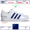 "Aris Global" Adidas Superstar Shoes by Stadium Custom Kicks