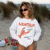 Montauk Lobster Graphic Sweatshirt | Coastal Cowgirl Crewneck | Beach Vacation Sweatshirt by Hey Jude Graphic Tees