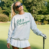 Golf & Champagne Sweatshirt – Country Club Aesthetic Crewneck by Hey Jude Graphic Tees