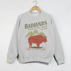 Badlands National Park Graphic Sweatshirt – Vintage Buffalo South Dakota Crewneck by Hey Jude Graphic Tees