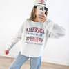 America United States 1776 Crewneck Sweatshirt by Hey Jude Graphic Tees