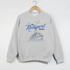 Rockport Harbor Massachusetts Crewneck Sweatshirt – Coastal New England Boat Graphic Pullover by Hey Jude Graphic Tees