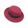 Autumn Winter Polyester Flat Top Hat For Women's Luxury Wide Fedora Hat Jazz Cap Classic Wide Hat Women Comfortable Elegant Hat For Summer Classic Design by Stevvex