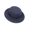 Autumn Winter Polyester Flat Top Hat For Women's Luxury Wide Fedora Hat Jazz Cap Classic Wide Hat Women Comfortable Elegant Hat For Summer Classic Design by Stevvex