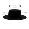 Autumn Winter Polyester Flat Top Hat For Women's Luxury Wide Fedora Hat Jazz Cap Classic Wide Hat Women Comfortable Elegant Hat For Summer Classic Design by Stevvex