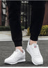 Autumn Womens Mens Sneakers Black Fashion Vulcanized Shoes Lace-up Casual Flats Light Couple Fashion Sneakers Breathable Casual Comfortable Lightweight Sneakers by Stevvex