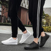Autumn Womens Mens Sneakers Black Fashion Vulcanized Shoes Lace-up Casual Flats Light Couple Fashion Sneakers Breathable Casual Comfortable Lightweight Sneakers by Stevvex