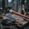 Damascus Steel Scandinavian Working Bearded Axe with Crescent Edge | JW SteelCrafts by JW SteelCrafts