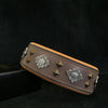 "Aztec" grey dog collar by Bestia Dog Gear