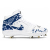 "Azule" Jordan 1 Retro Cleats by Stadium Custom Kicks