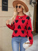 Knitted Jacquard Crew-neck Pullover Long-sleeve Knitwear Sweater by My Store