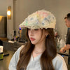 Colorful Plaid Star Distressed Beret — Korean Style Five-Pointed Hat by FitiqueFit