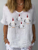 Artistic Retro Digital Print Pullover Top – Women’s Chinese Style by FitiqueFit