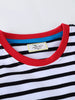 Children's Striped Long Sleeve T-Shirt with Construction Vehicle Appliques by Simply Love