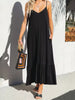 V-Neck Ruffled Hem Midi Dress Stylish And Comfortable Dress For Women by Stevvex