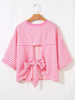 Striped Back Bow Tie T-Shirt by Simply Love