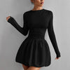 Women's Solid Color Stretch Casual Dress by FitiqueFit