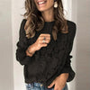 Women's Long-Sleeve Hollow Lace Splicing Top by FitiqueFit