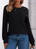 Ribbed Knit T-Shirt with Lace Shoulder Detail by Simply Love