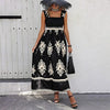 Women’s Wide-Strap Printed Maxi Dress by FitiqueFit