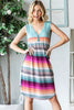 Full Size Striped Sleeveless V Neck Dress For Women – Timeless Striped V Neck Dress, Sophisticated Sleeveless Dress, Classic Striped Dress, Flattering V Neck Dress, Versatile Sleeveless Dress, Chic Striped Dress, Elegant V Neck Dress by Stevvex