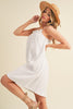 New Summer Embroidered Trim Gauze Square Neck Mini Cami Dress For Women –Elegant, Feminine & Stylish for Summer by Stevvex