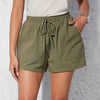 New Summer Cotton-linen Shorts With Pockets In Solid Colors by My Store