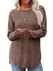 Ribbed Knit Long Sleeve T-Shirt by Simply Love