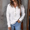 Women's Loose Fit Long Sleeve Knit Top – Button Detail, S–5XL by FitiqueFit