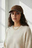 Women's Retro Suede Patchwork Baseball Cap – Leather Brim Dome Crown by FitiqueFit