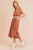Round Neck Midi Tank Dress with Pockets Casual, Comfortable & Functional for Everyday Wear by Stevvex