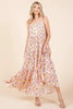 New Summer Flower Print Tiered Sleeveless Empire Maxi Dress – Elegant and Flattering Floral Dress with Empire Waist by Stevvex