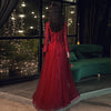 Bridal Red High-end Engagement Summer Long-sleeve Evening Dress