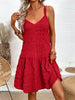 Crisscross Double Spaghetti Straps Tiered Cami Dress