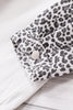 Black Contrast Leopard Denim Jacket