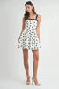 Polka Dot Mini Dress with Ricrac Trim Strap – Fun Polka Dot Pattern, Fluttering, Unique Ricrac Trim Strap, Playful and Stylish Mini Dress, Versatile Summer Dress by Stevvex