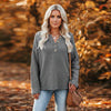Solid Color V-Neck Pullover Knit Sweater | Relaxed Distressed Fit by FitiqueFit