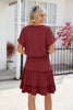 Short Sleeve Tiered Mini Dress Feminine & Flowy Modern Women Summer Dress by Stevvex
