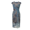 Ladies Round Neck Slim Mesh Open Dress
