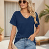 🌼 Women's V-Neck Pleated Loose-Fit T-Shirt – Effortless Summer Elegance by FitiqueFit