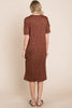 Round Neck Side Slit Midi Dress For Women – Chic Midi Dress, Stylish Round Neck Dress, Side Slit Dress, Versatile Midi Dress, Alluring Side Slit Dress, Elegant Dress for Any Occasion, Timeless Wardrobe Staple by Stevvex