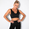 Seamless Ribbed Built Bra Tank Top – Women's Longline Workout Crop Top by FitiqueFit
